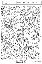 Doodle boyama sayfaları